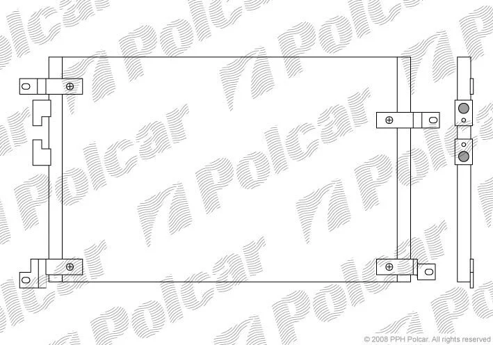 Радиатор кондиционера (Конденсатор) без осушителя Polcar 1408K8C1 (фото 1)