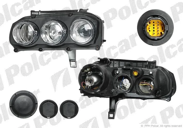 Фара основная правая H7, PY21W, W5W Polcar 1411102E (фото 1)