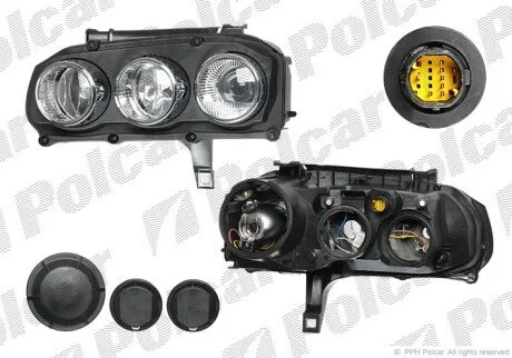 Фара основная правая H7, PY21W, W5W Polcar 1411102E