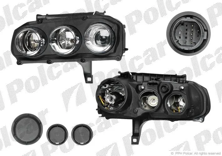 Фара основная правая H7, PY21W, W5W Polcar 141110-E (фото 1)