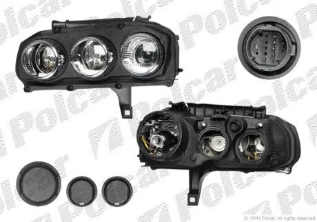Фара основная правая H7, PY21W, W5W Polcar 141110-E