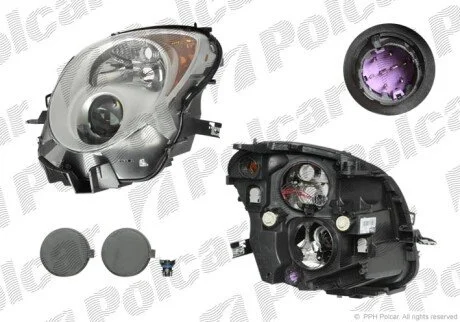 Фара основная правая H7, HP24W Polcar 142510-V