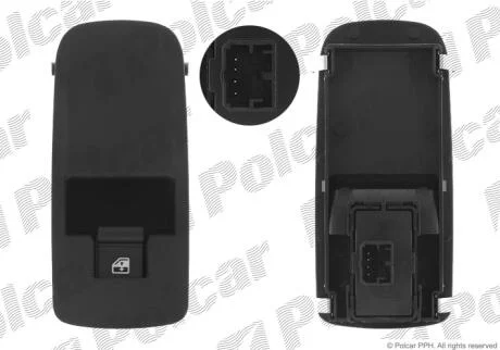 Блок кнопок стеклоподъемников Polcar 1425P-72