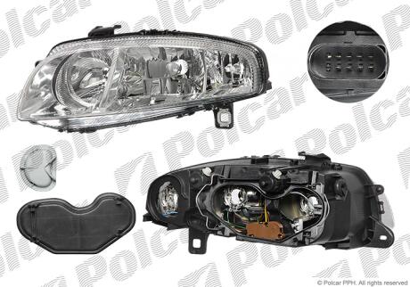 Фара основна ліва H1, H7 Polcar 144009-U