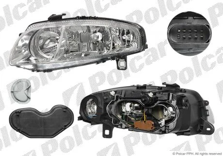 Фара основна ліва H1, H7 Polcar 144009-U