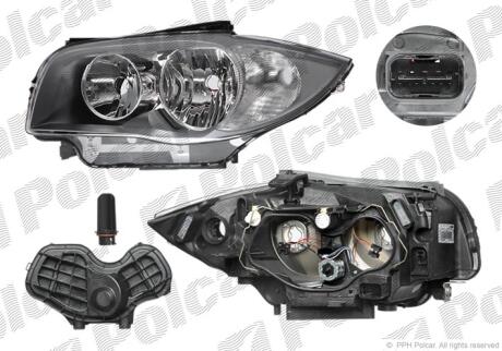 Фара основна права H7, PY21W, W5W Polcar 2001106E