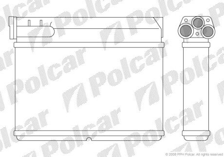 Радиатор отопителя Polcar 2007N8-1