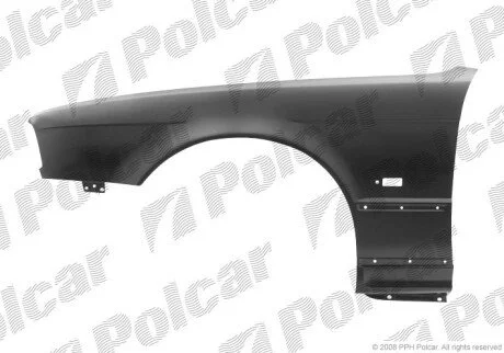 Крыло спереди справа с отверстием для поворотника Polcar 201502
