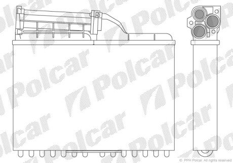 Радиатор отопителя Polcar 2015N8-3