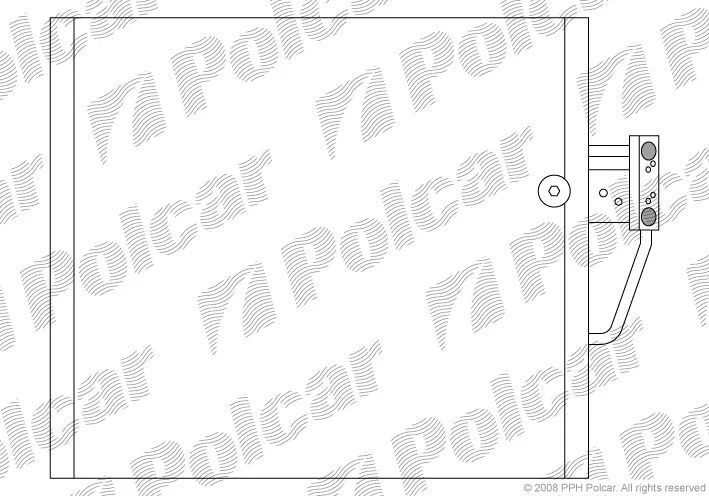 Радіатор кондиціонера (Конденсатор) без осушувача Polcar 2016K8C2 (фото 1)
