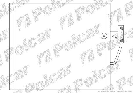 Радиатор кондиционера (Конденсатор) без осушителя Polcar 2016K8C2