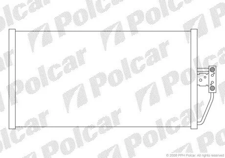 Радиатор кондиционера (Конденсатор) без осушителя Polcar 2016K8C3