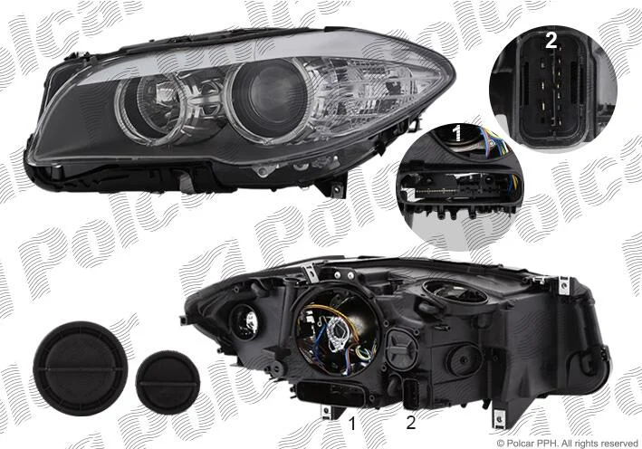 Фара основна права H7, LED, PY24W Polcar 2019100E (фото 1)