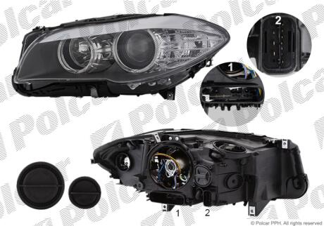 Фара основная правая H7, LED, PY24W Polcar 2019100E