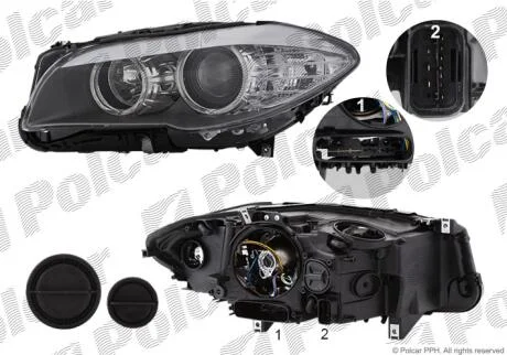 Фара основная правая H7, LED, PY24W Polcar 2019100E