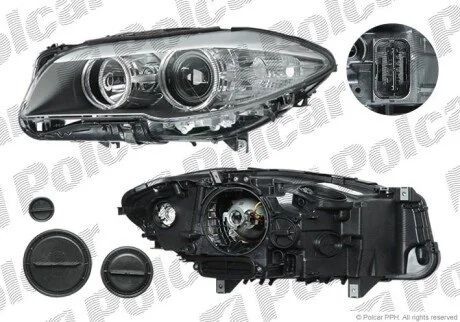 Фара основная правая H7, LED, PY24W Polcar 201910-H