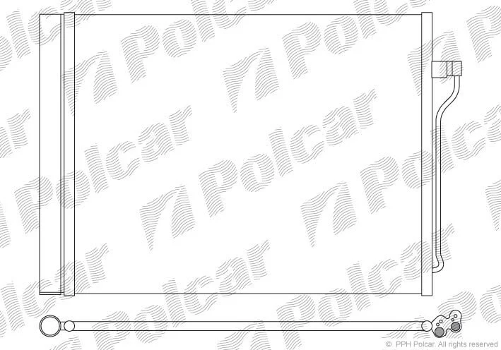 Радиатор кондиционера (Конденсатор) с осушителем Polcar 2019K8C1 (фото 1)
