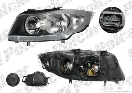 Фара основна ліва H7, PY21W, W5W Polcar 2040092E