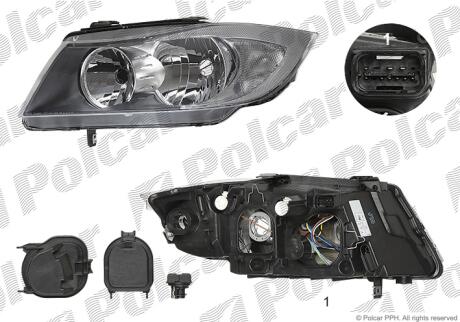 Фара основная левая H7 Polcar 2040095E