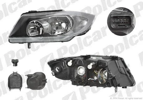 Фара основна ліва H7 Polcar 204009-E