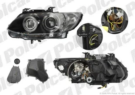 Фара основна ліва D1S, H3, H8 Polcar 2041091U
