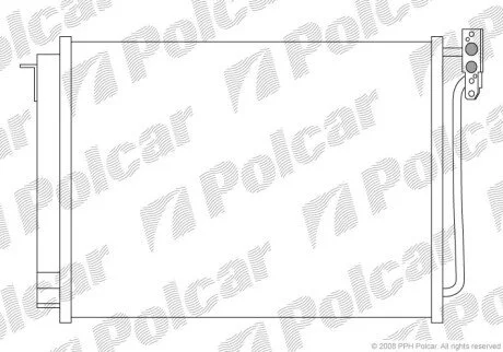 Радіатор кондиціонера (Конденсатор) з осушувачем Polcar 2050K81X