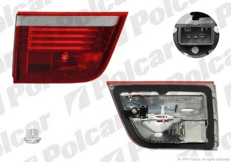 Фонарь задний слева внутренний Polcar 2051871U