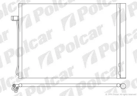 Радіатор кондиціонера (Конденсатор) з осушувачем Polcar 2051K8C1