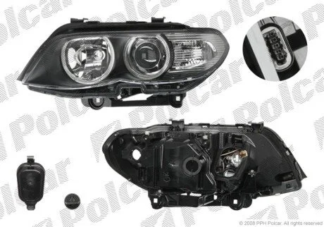 Фара основна ліва D2S, H1, H10W, PY21W Polcar 2052091H
