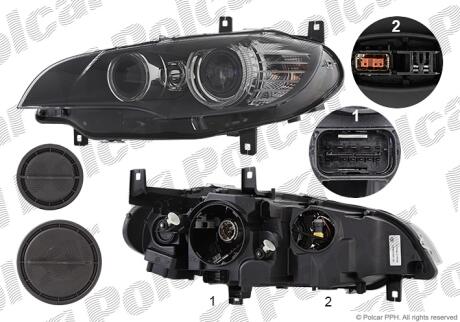 Фара основная правая D1S, H8, PSY24W Polcar 2054101H