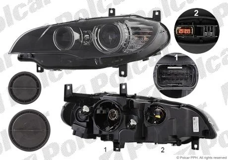 Фара основная правая D1S, H8, PSY24W Polcar 2054101H