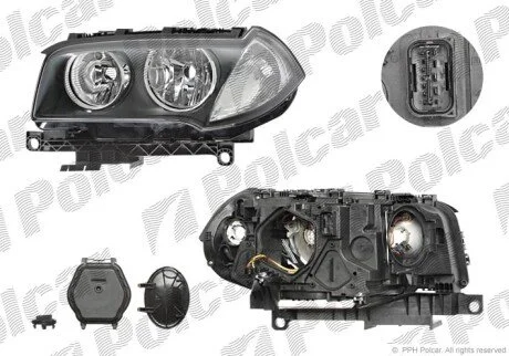 Фара основна ліва H7, PY21W, W5W Polcar 2055094U
