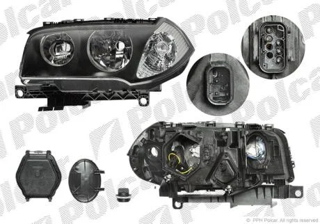 Фара основна ліва H7, PY21W, W5W Polcar 205509AE