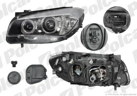 Фара основная левая D1S, H8, PY21W Polcar 2060091V