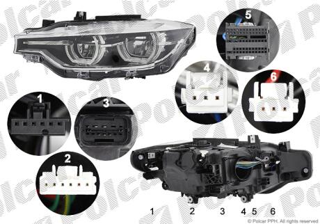 Фара основная левая LED Polcar 20D1097E