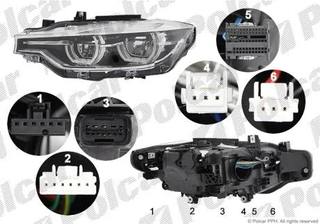 Фара основна ліва LED Polcar 20D1097E