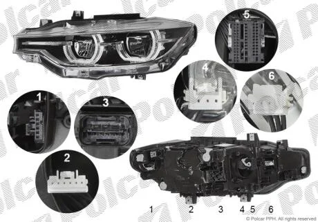 Фара основная Polcar 20D1107H