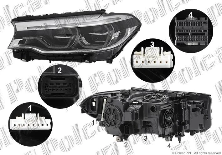 Фара основная правая LED Polcar 20E1102Z (фото 1)