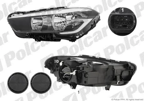 Фара основна права H7, PY21W Polcar 20X3100EUA