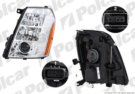 Фара основная правая D1S, PS19W, PY27/7W Polcar 215110