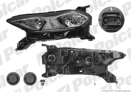 Фара основная левая H7, LED, PWY24W Polcar 22L109-V