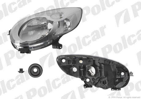 Фара основная правая H4, PY21W, W5W Polcar 2301101E