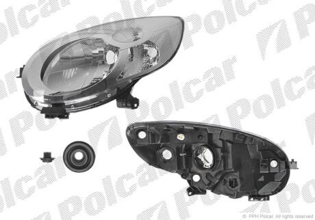 Фара основная правая H4, PY21W, W5W Polcar 2301102E