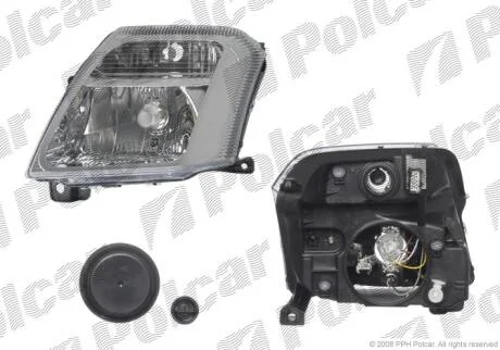 Фара основная левая H4, PY21W, W5W Polcar 2308091E