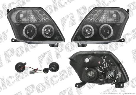 Фара основная правая, левая H1, LED, PY21W Polcar 230809BEUA