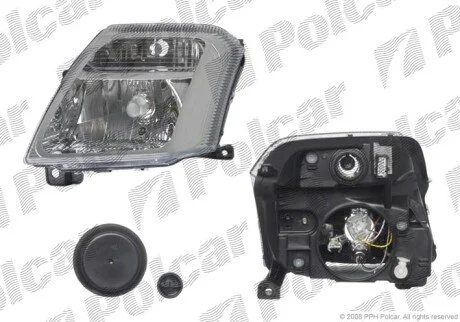 Фара основная правая H4, PY21W, W5W Polcar 230810-C