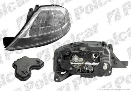 Фара основная левая H1, H7, PY21W, W5W Polcar 231509-C