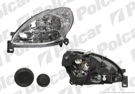 Фара основная правая H1, H3, H7, PY21W, W5W Polcar 232810-E