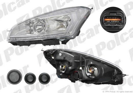 Фара основная левая H1, H21W, H6W, H7, HY21W Polcar 2331093E