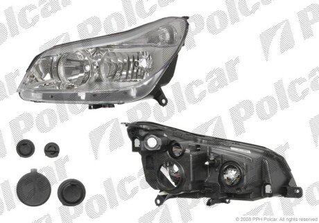Фара основная правая H1, H7, PY21W, W5W Polcar 233310-E